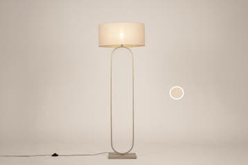 Rietveld Vloerlampen - Beige, Zand - Stof, Metaal, Verzenden, Nieuw