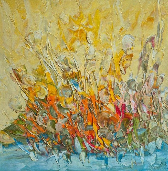 Bruno Cantais - Musical fantazy - 2025, Antiek en Kunst, Kunst | Schilderijen | Modern