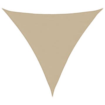 vidaXL Zonnescherm driehoekig 5x5x5 m oxford stof beige, Tuin en Terras, Zonneschermen, Verzenden, Nieuw