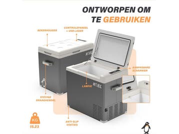 KOEL Crate 50 - Compressor Koelbox 12V 230V - Koelt tot, Verzenden, Zo goed als nieuw