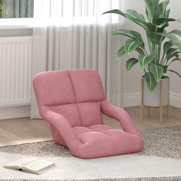 vidaXL Verstelbare vlo stoelen Roze Fluweel, Verzenden, Nieuw