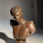 sculptuur, Hermes sculpture head - 15 cm - Koude aardewerk