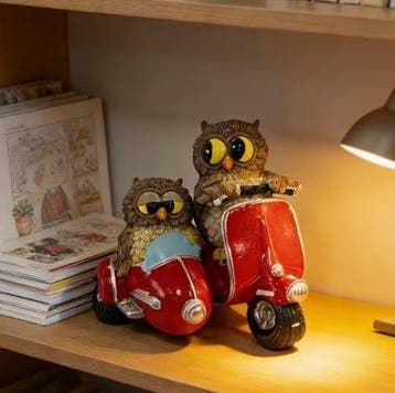Beeld, Biker Owls - 10 cm - Hars - 2026