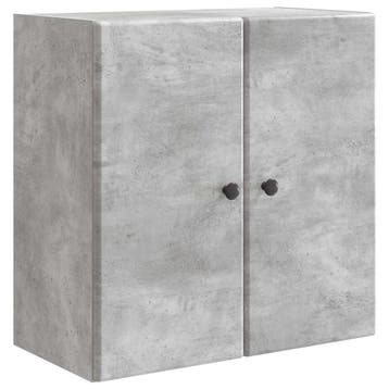 vidaXL Wandkast Betongrijs 59 x 31 x 60 cm Bewerkt hout, Verzenden, Nieuw