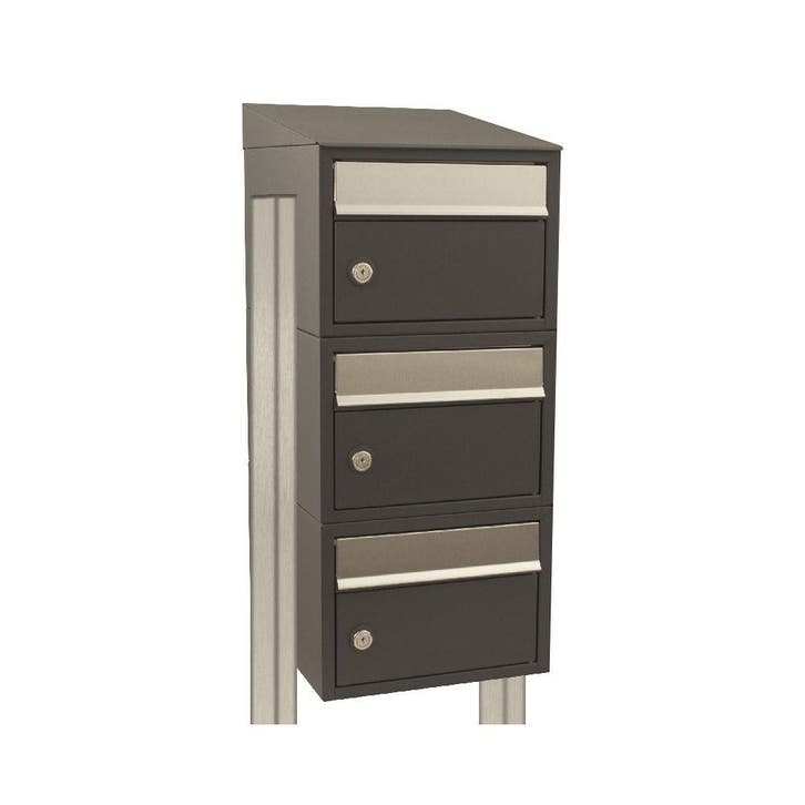 Brievenbusunit Brickset met statief 3-hoog met dak -, Tuin en Terras, Brievenbussen, Nieuw, Verzenden