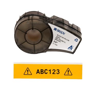 Brady M211 M210 Vinyl Label Tape 19mm Zwart Op Geel - 142811, Verzenden, Nieuw, Overige typen