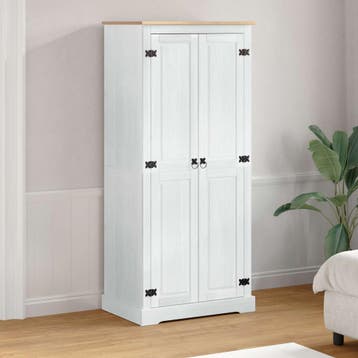 vidaXL Kasten Wit 76 x 50 x 170 cm Massief grenenhout, Verzenden, Nieuw