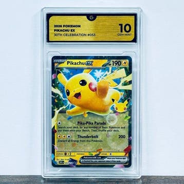 Pokémon Graded card - Pikachu Holo 052 - 30th Anniversary –, Nieuw