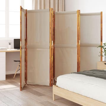 vidaXL Kamerscherm met 6 panelen 420x180 cm taupe, Verzenden, Nieuw