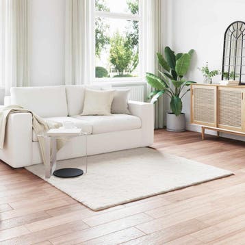 vidaXL Antislip vloerkleed van imitatie konijnenbont OLITE, Verzenden, Nieuw, Crème