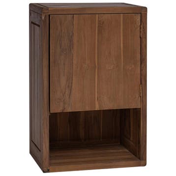 vidaXL Badkamer Zijkast Naturel 45 x 30 x 70 cm Massief, Huis en Inrichting, Verzenden, Nieuw