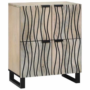 vidaXL Media-opslagkasten en rekken Wit en zwart 60 x 33 x, Minder dan 50 cm, Verzenden, Nieuw, Minder dan 100 cm