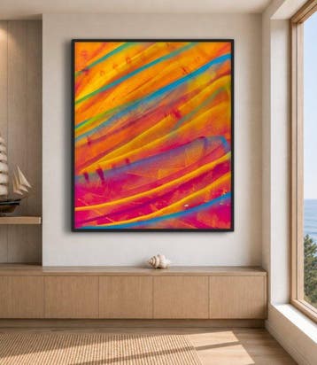 LEO VAREK - VIBRATIONS OF RIO - XXL, Antiek en Kunst, Kunst | Schilderijen | Modern