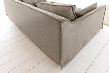 Sofa HEAVEN 200cm 3-zits vering kern afneembare hoes koord, Ophalen of Verzenden, Nieuw
