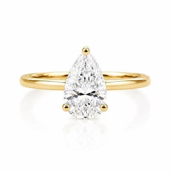 Zonder minimumprijs - Ring - 14 karaat Geel goud - 1.00ct., Nieuw