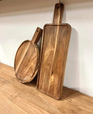 Teakhouten borrelplanken -  Rechthoek, Ophalen of Verzenden, Nieuw