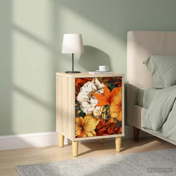 vidaXL Nachtkastje GENNEP 2 st Sonoma Eiken 36 x 33 x 50 cm, Huis en Inrichting, Minder dan 45 cm, Verzenden, Nieuw, Minder dan 55 cm