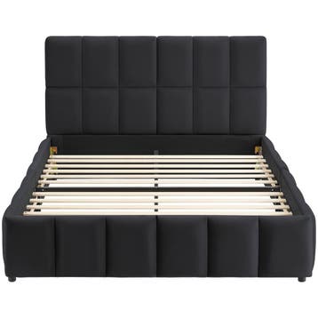 Stoffen bed Shirley met lattenbodem, draagkracht 250 kg, Verzenden, Nieuw