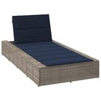 vidaXL Ligbed met zwevend kussen poly rattan grijs, Verzenden, Nieuw