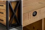Massief houten dressoir THOR 195cm vintage bruin grenen, Huis en Inrichting, Kasten | Dressoirs, Ophalen of Verzenden, Nieuw