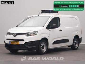 Toyota ProAce City 102pk Koelwagen Carrier Neos L2H1 Airco C, Stof, Gebruikt, Euro 6, Wit