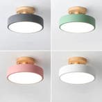 Aurora Plafondlamp – LED Scandinavische Lamp Metaal en Hout, Verzenden, Nieuw, Hout