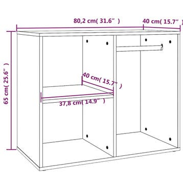 vidaXL Kledingkast 80x40x65 cm bewerkt hout grijs sonoma, Verzenden, Nieuw