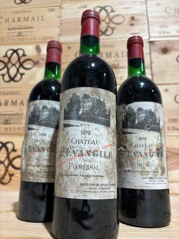 1978 Château l’Evangile - Pomerol - 3 Flessen (0.75 liter), Nieuw