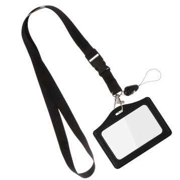 Fako Bijoux - Keycord + Badgehouder Kunstleer - Sleutelkoord, Verzamelen, Verzenden, Nieuw