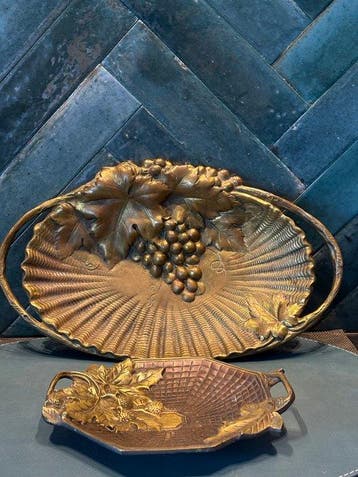 Schaal (2) - Brons, Messing - ART_DECO 1920 Belgié