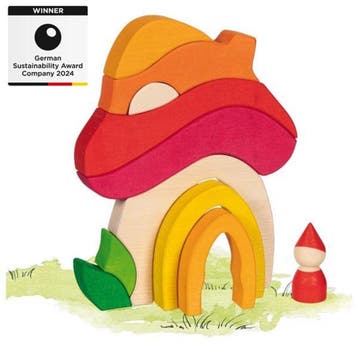 Goki Paddestoelenhuisje houten spee van €45,25 voor €22,62, Ophalen of Verzenden, Nieuw