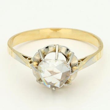 Ring - 18 karaat Geel goud Diamant (Natuurlijk) - Solitair, Nieuw