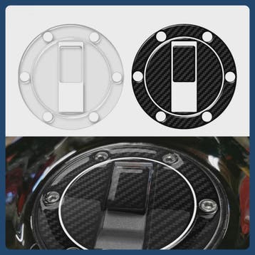Motor Brandstofdop Sticker Bescherming Carbon Look voor Triu