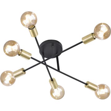 LED Plafondlamp - Plafondverlichting - Trion Ross - E27, Ophalen of Verzenden, Nieuw, Metaal, Overige fittingen