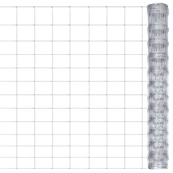 vidaXL Tuinhek 50x1,25 m gegalvaniseerd staal zilverkleurig, Verzenden, Nieuw, IJzer, 1 tot 2 meter