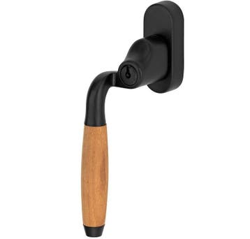 SKG2 Draaikiepgarnituur afsluitbaar Ton teak/smal links mat, Verzenden, Nieuw