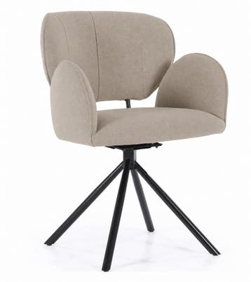 Stoel Rosalin - Taupe Moon - 96120 - eetkamerstoelen - Taupe, Nieuw, Stof