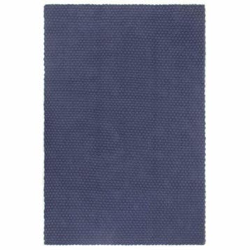 vidaXL Vloerkleed rechthoekig 180x250 cm katoen marineblauw, Verzenden, Nieuw, Blauw
