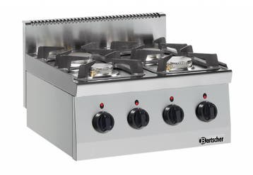 Bartscher Horeca Tafel Gaskooktoestel 19kW | 4 Branders, Verzenden, Nieuw in verpakking