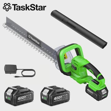 TaskStar Snoerloze Heggenschaar 55cm met Afvalverwijderaar &, Verzenden, Nieuw