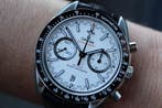 Horloge Omega Speedmaster Racing 06/2019 Full service, Leer, Staal, Polshorloge, Ophalen of Verzenden