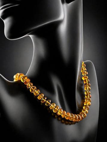 Barnsteen - Natural Baltic Amber Necklace – Elegant Cognac