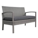 Polyrattan Tuinzitgroep 4-delig. Grijs/Antraciet, Verzenden, Nieuw