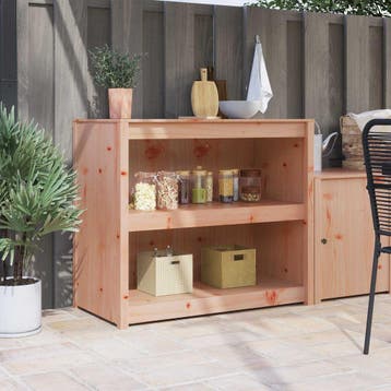 vidaXL Keukenkast met plank MEPPEL Bruin Eiken 106 x 55 x 92, Verzenden, Nieuw, Bruin