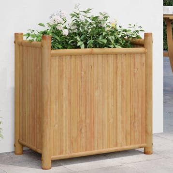 vidaXL Plantenbak 50x30x50 cm bamboe, Tuin en Terras, Verzenden, Minder dan 60 cm, Nieuw, Hout