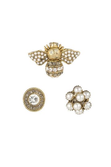Goudlief Broches trio busy bee (Accessoires), Sieraden, Tassen en Uiterlijk, Broches, Verzenden, Nieuw, Goud, Overige materialen