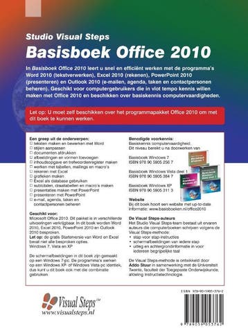 Basisboeken Basisboek Office 2010 / Basisboeken Visual Steps, Boeken, Verzenden, Gelezen