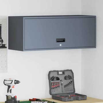 vidaXL Wandkast voor Garage Antraciet 90 x 33 x 35 cm, Huis en Inrichting, Kasten | Overige, Verzenden, Nieuw