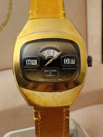 Sicura - Jump Hour - Zonder minimumprijs - Heren - 1970-1979, Nieuw