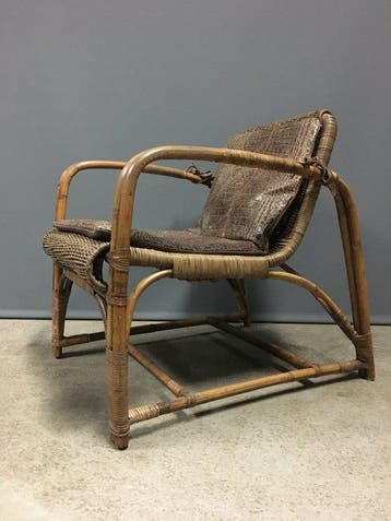Erich Dieckmann - Lounge stoel - Rattan - Bauhaus uit de